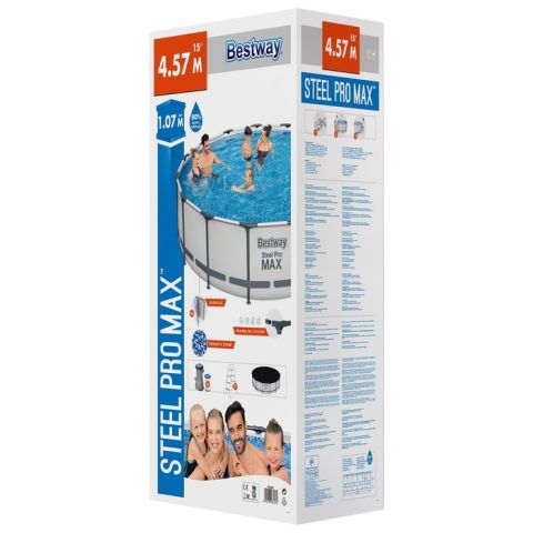 Бассейн каркасный Bestway Steel Pro MAX 457 х 107 см (56488)
